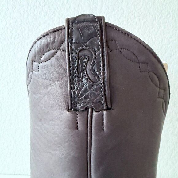 NEW Rod Patrick Cowboy Boots Womens 10 A Brown Caiman Western Blunt Toe $1450 - Picture 3 of 12